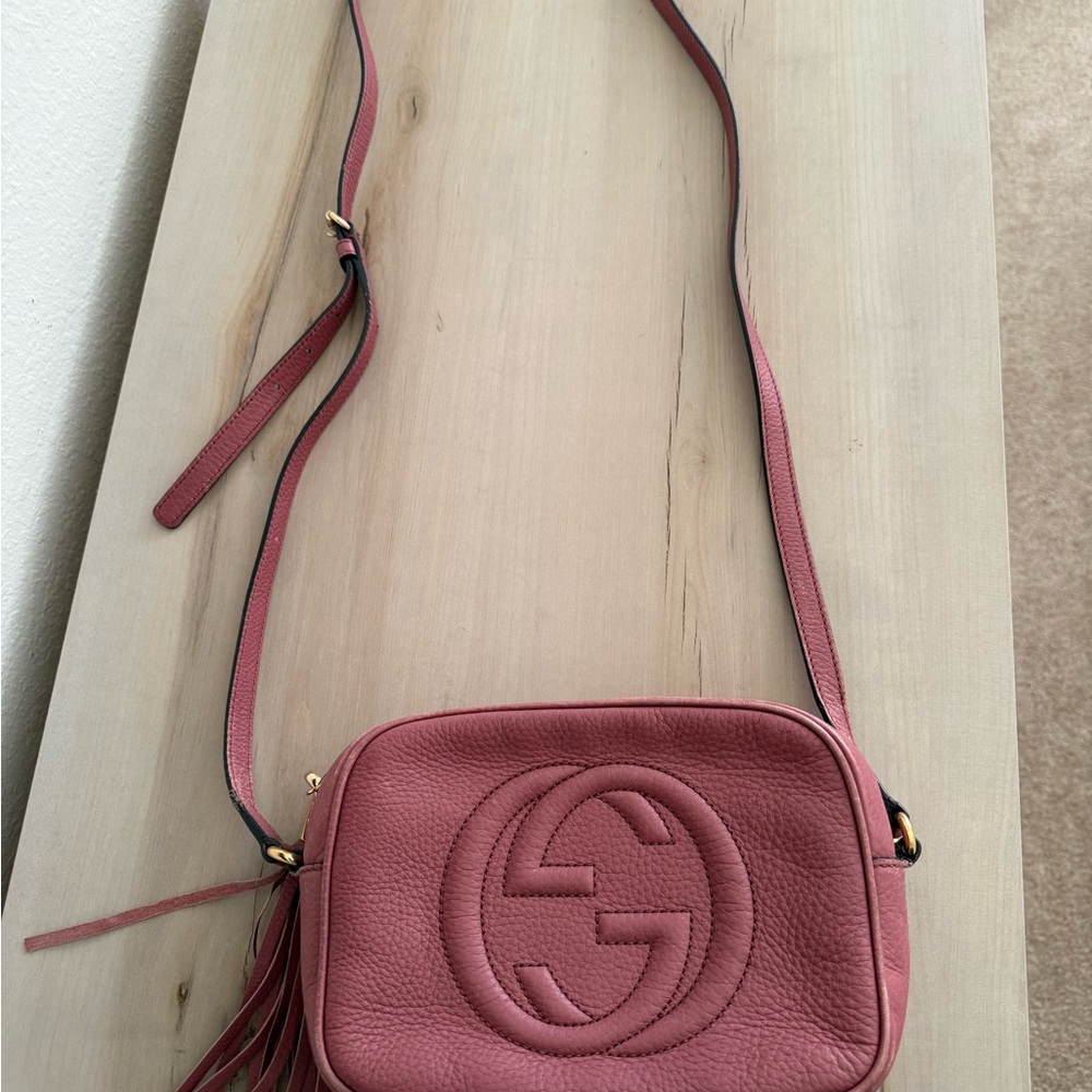 Gucci Pink Leather Crossbody Bag